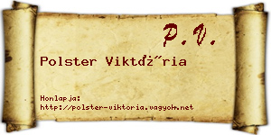 Polster Viktória névjegykártya